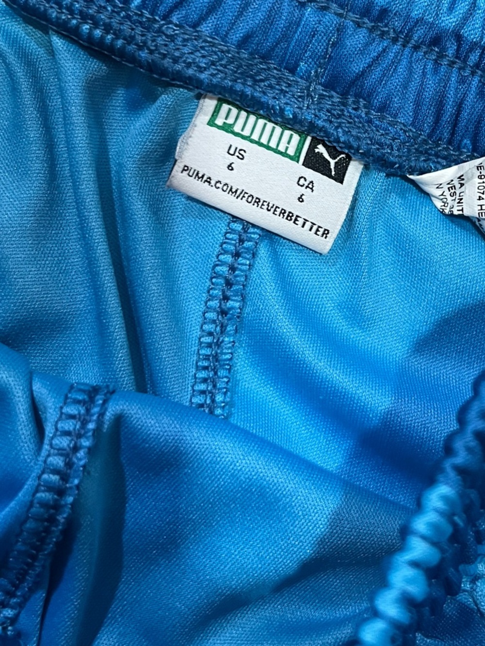 Puma Kids Blue Logo Print Athletic Shorts - Picture 4 of 4